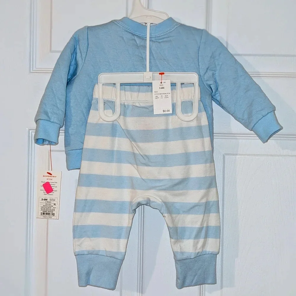 Baby 'Happy Together' Graphic Top & Bottom Set - Cat & Jack™ Blue 3-6‎ 0-3 NEW